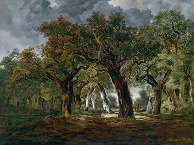 Rider in the Oak Forest During an Approaching Storm by Stephan Messerer